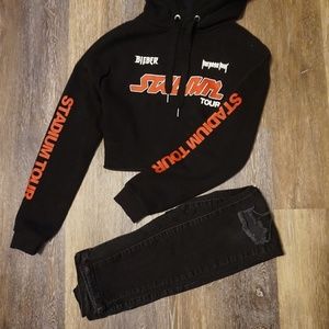 2/$30!!! Justin Bieber H&M Cropped Hoodie